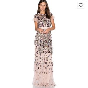 Enchanted lace maxi dress blush.